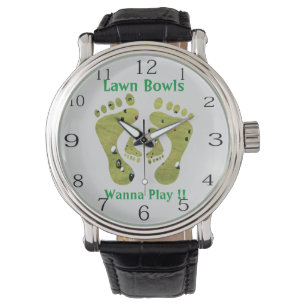 Montre Funny Lawn Bowles Wanna Play Design,