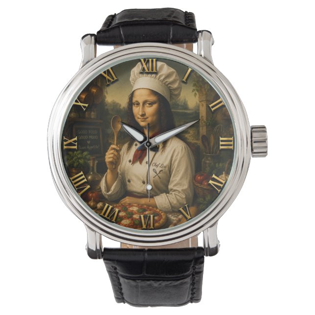 Montre Funny Mona Lisa Chef  Kitchen Decor (devant)