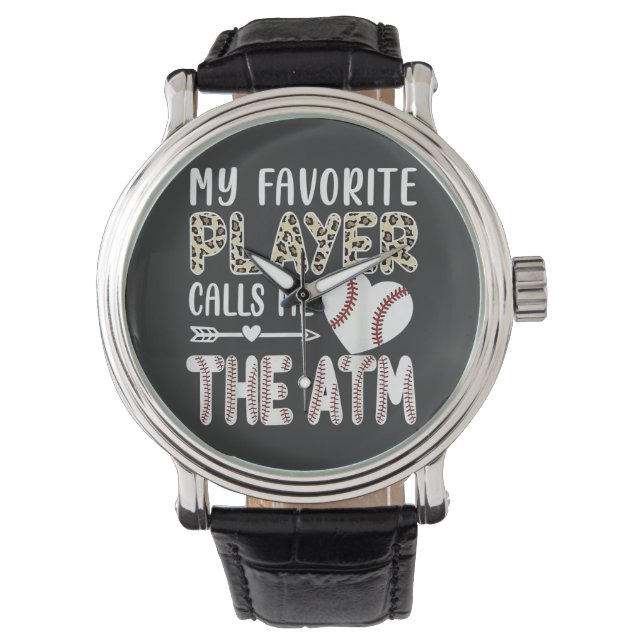 Montre Funny My Favorite Player Calls Me The ATM Baseball (devant)