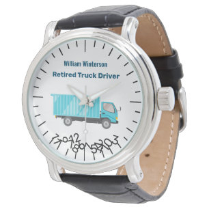 Montre Funny Retraité Nom du conducteur de camion Numéro 