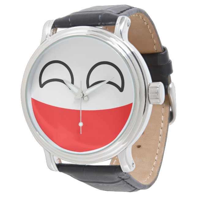 Montre Funny Trending Geeky Pologne Country (Incliné)