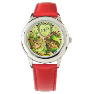 MONTRE FUNNY VIEILLE FASHION ST.PATRICK'S DAME CATS HEART