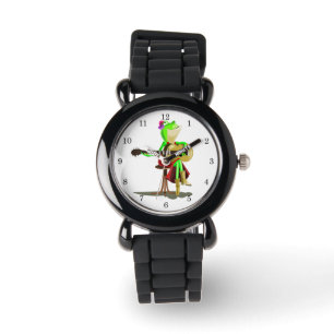 Montre Funny Watch with Frog Jouer de la guitare