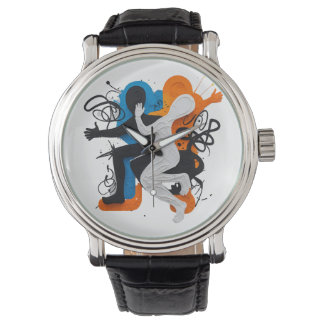 Montre Fusion Rythmique : Danse d'Ombres et de Couleurs