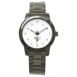 Montre Fuzzies cardiaques Unisex Surdimensionné Black Wat