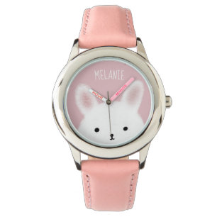 Montre Fuzzy Bunny Pink Personnalised