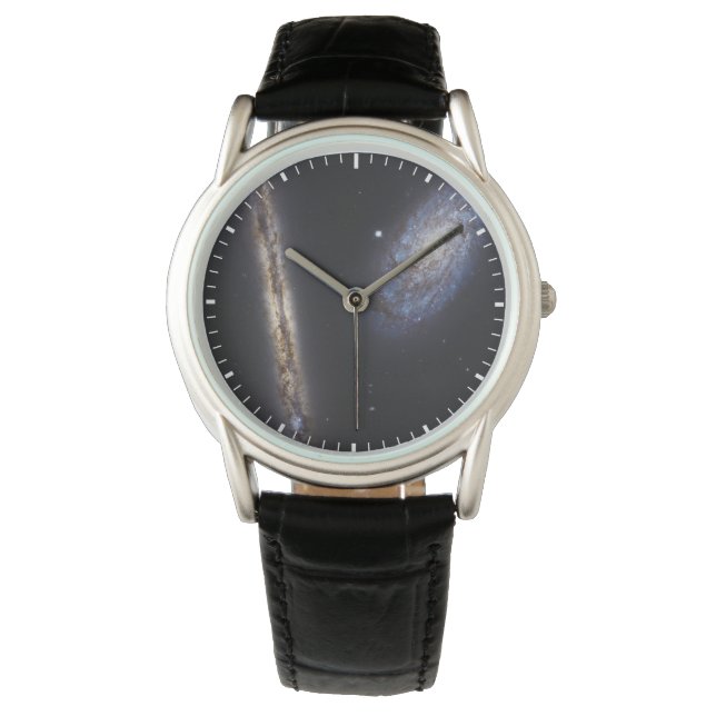 Montre Galaxie Edge-On Ngc 4302 & Galaxie Tilted Ngc 4298 (devant)