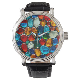 Montre Galets de mer multicolores