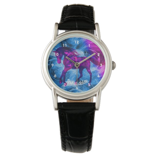 Montre Galloping Horse Animal Art Personnalisé (devant)