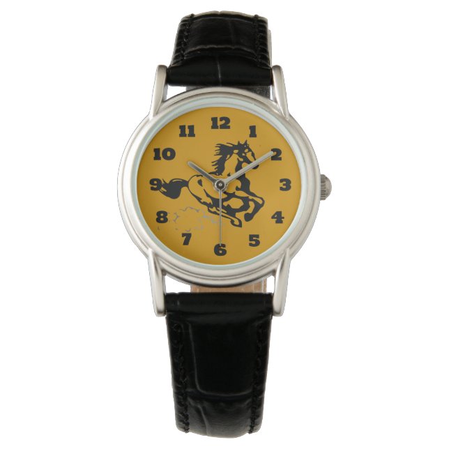 Montre Galloping Horse sauvage et libre (devant)