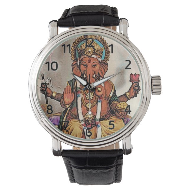Montre Ganesha Watch (avec chiffres romains) (devant)