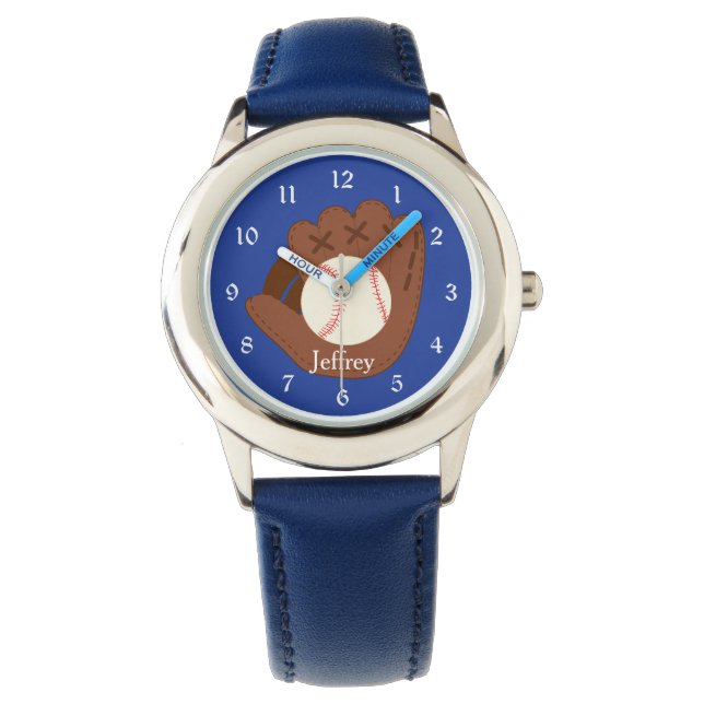 Montre Gant de Baseball Bleu Enfants (devant)