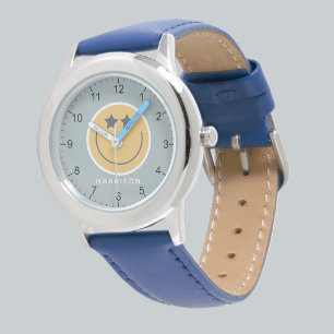 Montre Garçons Bleu Mec Cool Sourire Enfants