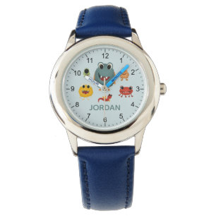 Montre Garçons mignon et Cool Monstre bleu Alien
