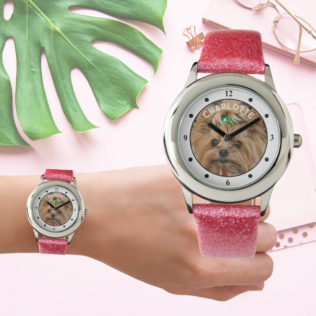 Montre GARDE DE NOM DE PHOTO POUR ENFANTS - Animaux de co (Créateur téléchargé)