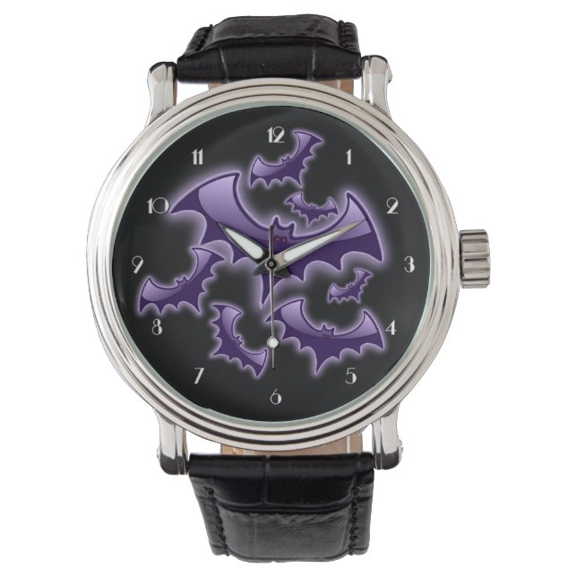 Montre Garde-poignet pour chauves-souris de nuit violet e (devant)