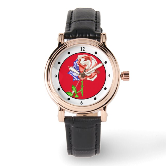 Montre Garde Rose du drapeau patriotique (Recto)