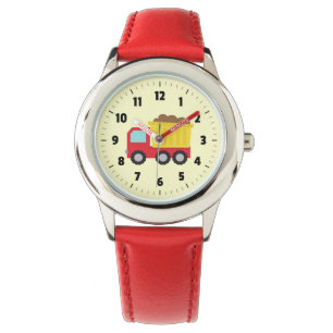 Montre Garder les enfants des camions-camionnettes rouges