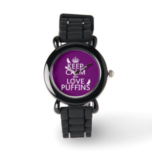 Montre Gardez le calme et aimez les macareux (toute