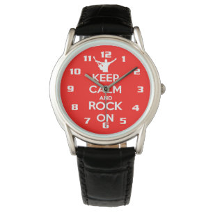 Montre Gardez le calme et le rock sur