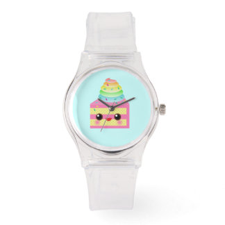 Montre Gâteau Arc-en-ciel de dessin animé Kawaii