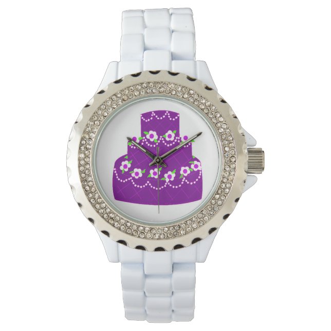 Montre Gâteau de mariage violet (devant)