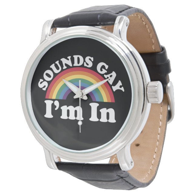 Montre Gay pride LGBT Rainbow Sounds Gay I'm In (Incliné)