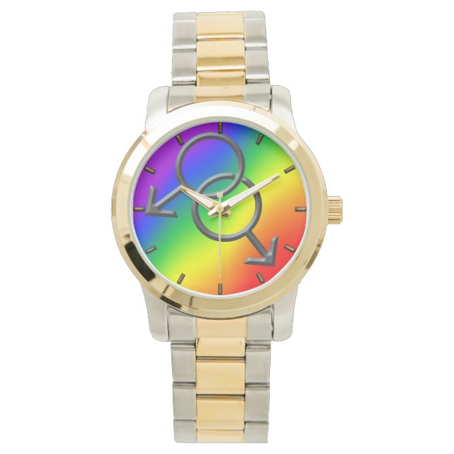 Montre gay pride Rainbow Love Poignet Montres & Ca (devant)