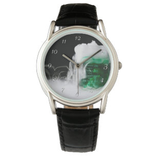 Montre Gaz de bécher à fluide vert