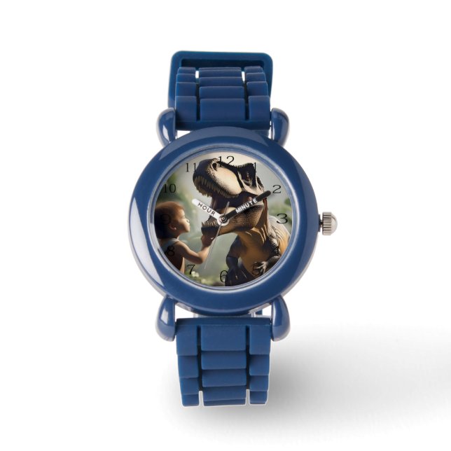 Montre Géant doux : Le T-Rex amical qui aime un chat (Recto)