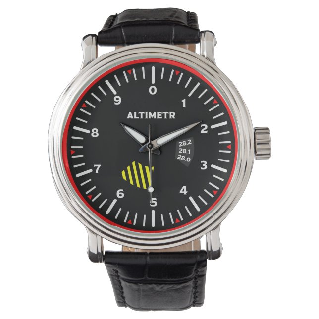 Montre Geek de l'aviation pilote Altimeter (devant)