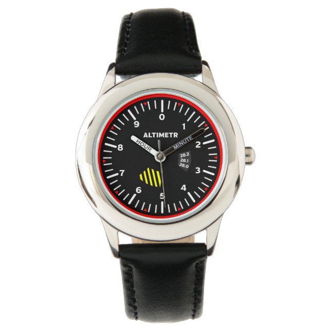 Montre Geek de l'aviation pilote Altimeter (devant)