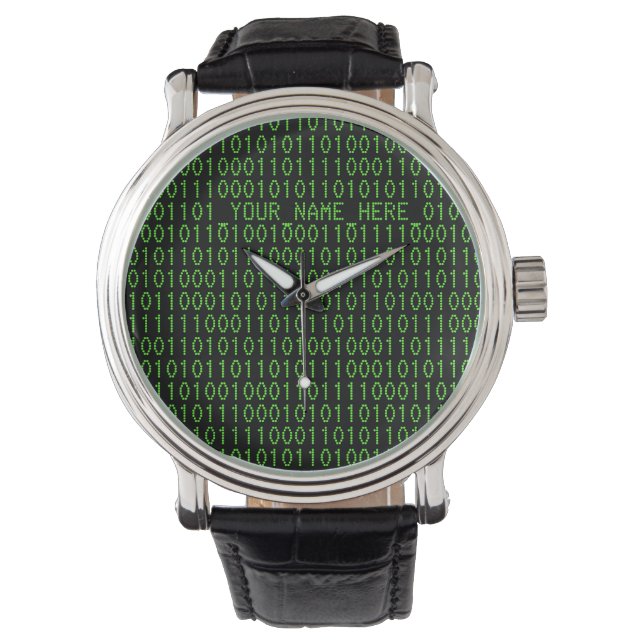 Montre Geek Watch #3 Binary_YOUR_NAME_HERE_ (devant)