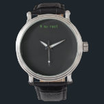 Montre Geek Watch #4 Unix Linux<br><div class="desc">Vert classique sur arrière - plan noir "$ su root". un "bit" geeky.</div>
