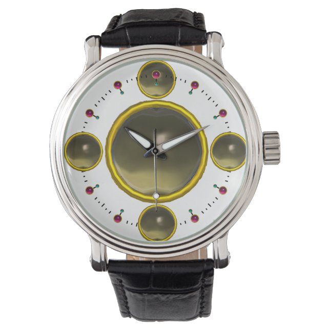 Montre GEM PIERRE NUMÉRIQUE agneau gris or (devant)