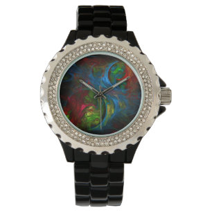 Montre Genèse Bleu Art Abstrait