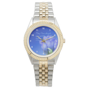 Montre Gentian Flower Life Attitude Citation inspirante