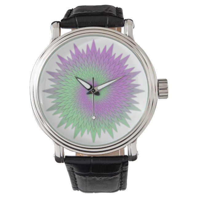 Montre Geometric Purple and Green (devant)
