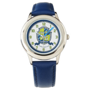 Montre George nom signifiant lettre G crête bleu