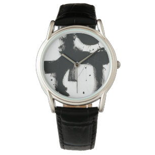 Montre Geste d'onyx - courses noires de peinture