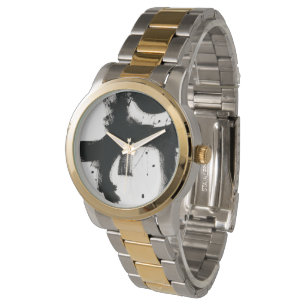 Montre Geste d'onyx - courses noires de peinture