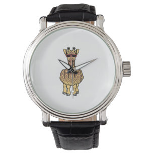 Montre Giraffe du doigt moyen drôle Offensive Rude Safari