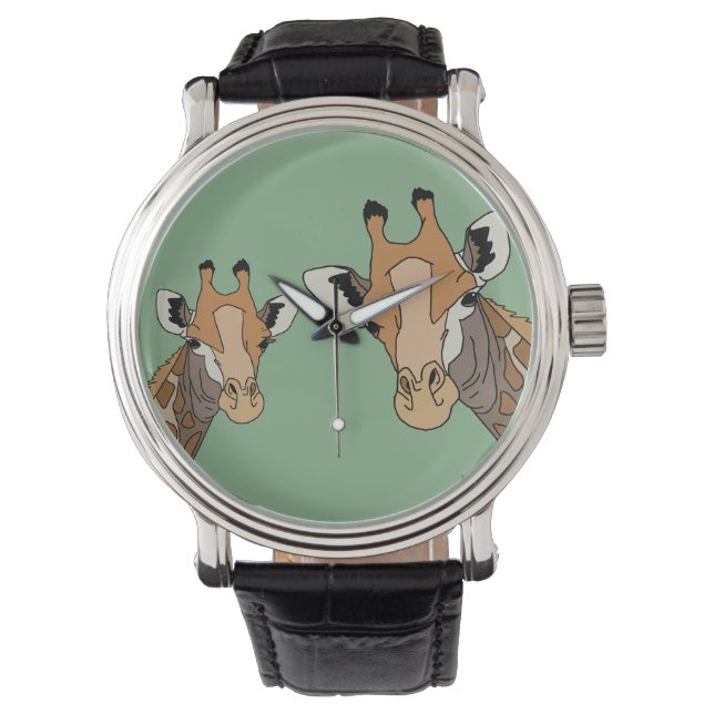 Montre Giraffe Funny Green (devant)