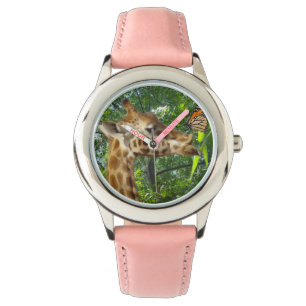Montre Giraffe Kissing Burtterfly,