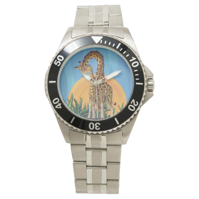 Montre Giraffe maman et bébé (devant)