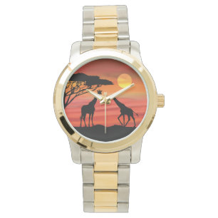 Montre Giraffe mignonne dans le Serengeti