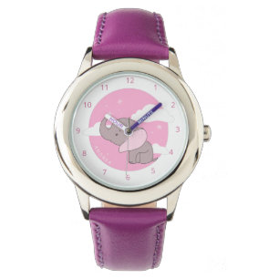 Montre Girl Elephant mignon rose Dreamy Nuds Nom des enfa