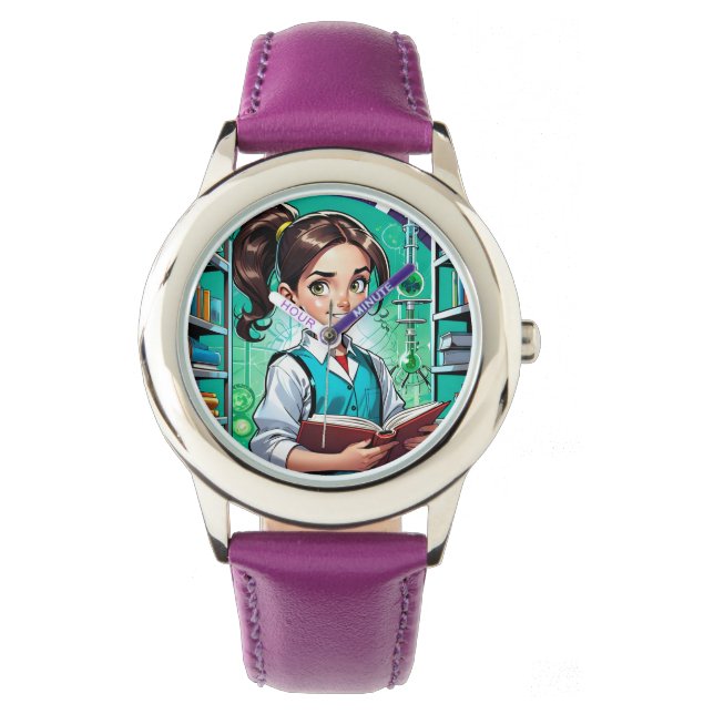 Montre Girls Love Science! (devant)