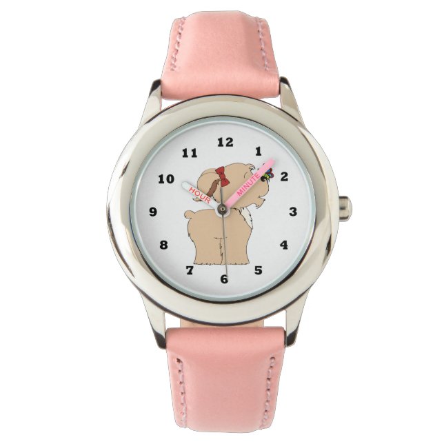 Montre Girls Puppy caricature fun watch (devant)