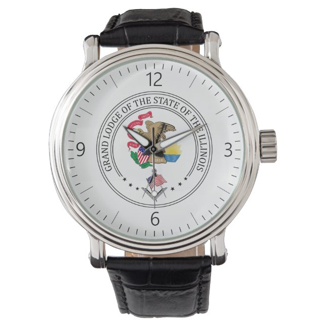 Montre Gîte de franc-maçonnerie de l'état de l'Illinois (devant)